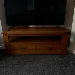 Good condition
1 large drawer at bottom which divides into 4 sections, these can be removed to make larger sections

Width - 114cm
Depth - 50cm 
Height - 45cm

Buyer to collect

We were using this as a tv unit.; this is now ready to be collected. TV not included.