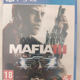Amazing condition Mafia 3 PS4 game.
Still in great working order and no longer needed anymore.
Collection in Battersea.