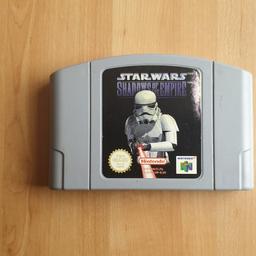 Full title: Star Wars - Shadows Of The Empire   Retro Nintendo 64 (N64) game. This is a cartridge only sale and the cartridge is in good condition.  The item has been stored in an airtight container for years. This item can be delivered via Evri. Delivery cost is £2.99. Asking price only. Happy to sell multiple games for one delivery cost of £2.99..