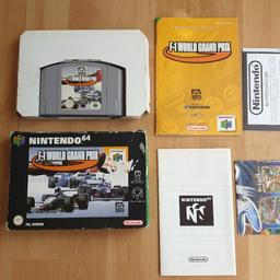 Retro Nintendo 64 (N64) game. The cartridge, box and instructions are in good condition, although there is a small sticker patch obscuring the front of box artwork as pictured.  The item has been stored in an airtight container for years. This item can be delivered via Evri. Delivery cost is £2.99. Asking price only. Happy to sell multiple games for one delivery cost of £2.99.