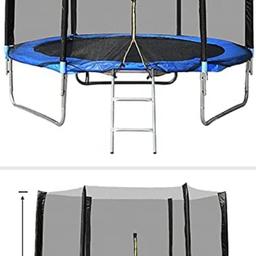 Used but in good condition. Has net and poles but no pad. 
Net and bounce mat already dismantled but I’m not strong enough to dismantle the frame so collector will need to do this. 
Collection only B33 Stechford. 
Picture not actual trampoline but similar.