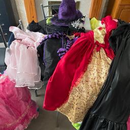 Princess dresses, ballerina, witches, shoes and lots of accessories