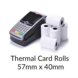 100 thermal Card Machine Rolls brand new.
