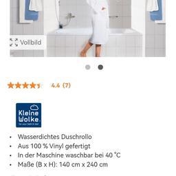 Duschrollo 1 Monat alt.
Wenig Gebraucht
Wegen Umstieg auf Dusch Wand zu verkaufen.
Maße siehe Bild
