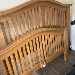 This lovely solid wood double bed frame is in perfect condition I paid £500 really easy to put together, need gone asap !!