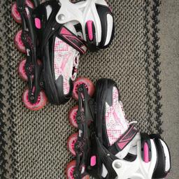 Inline skates NoFear spirit. Adjustable to fit shoe size 4 to 6.5 uk. In a used but good condition.