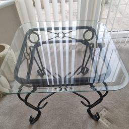 wrought iron and occasional table black & gold separate glass top height 21" 25 width excellent condition collection STOCKPORT SK6 STOP PRESS, STOP PRESS £50 WEN ITS GONE ITS GONE.