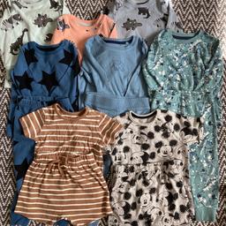 6x long sleeve pjs (next)
2x short sleeve pjs (George) 

Good condition no stains or bobbling. Collection only