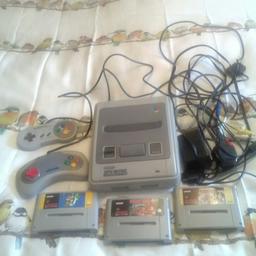 super Nintendo and 3 games good working order