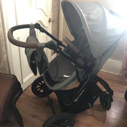 OPEN TO REASONABLE OFFERS! Need gone ASAP as have a new pram and no longer have the room

•raincover
•change bag
•footmuff
• bumper bar detachable
• new horn insert for car seat
•extendable hood
• seat unit turns into carry cot
•adjustable handle
•large basket underneath

Will be washed and dried before collection

Any questions please feel free to ask 😊