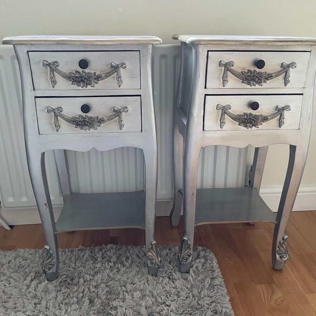 2x Toulouse Silver Bedside Tables in DA15 Bexley für £ 30,00 zum