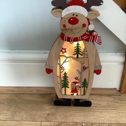Light up reindeer Christmas decoration does require batteries  2 AAA new in box collection Warmsworth