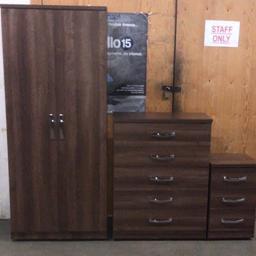 Brand new fully assembled nova wardrobe chest and bedside £400.00

Other colours available

Shelf and hanging rail inside wardrobe
All on wheels

B&W BEDS

Unit 1-2 Parkgate court
The gateway industrial estate
Parkgate
Rotherham
S62 6JL
01709 208200
Website - bwbeds.co.uk
Facebook - Bargainsdelivered Woodmanfurniture

Free delivery to anywhere in South Yorkshire Chesterfield and Worksop

Same day delivery available on stock items when ordered before 1pm (excludes sundays)

Shop opening hours - Monday - Friday 10-6PM Saturday 10-5PM Sunday 11-3pm