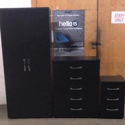 Brand new fully assembled nova wardrobe chest and bedside £400.00

Other colours available 

Shelf and hanging rail inside wardrobe 
All on wheels

B&W BEDS 

Unit 1-2 Parkgate court 
The gateway industrial estate
Parkgate 
Rotherham
S62 6JL 
01709 208200
Website - bwbeds.co.uk 
Facebook - Bargainsdelivered Woodmanfurniture

Free delivery to anywhere in South Yorkshire Chesterfield and Worksop 

Same day delivery available on stock items when ordered before 1pm (excludes sundays)

Shop opening hours - Monday - Friday 10-6PM  Saturday 10-5PM Sunday 11-3pm