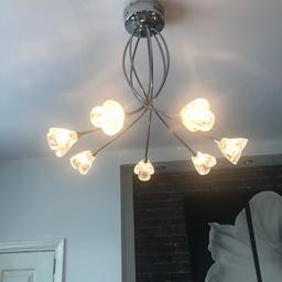 Next brand ceiling lights flower glass holder silver very good condition changing interior reason for selling 2 ceiling lights for £50