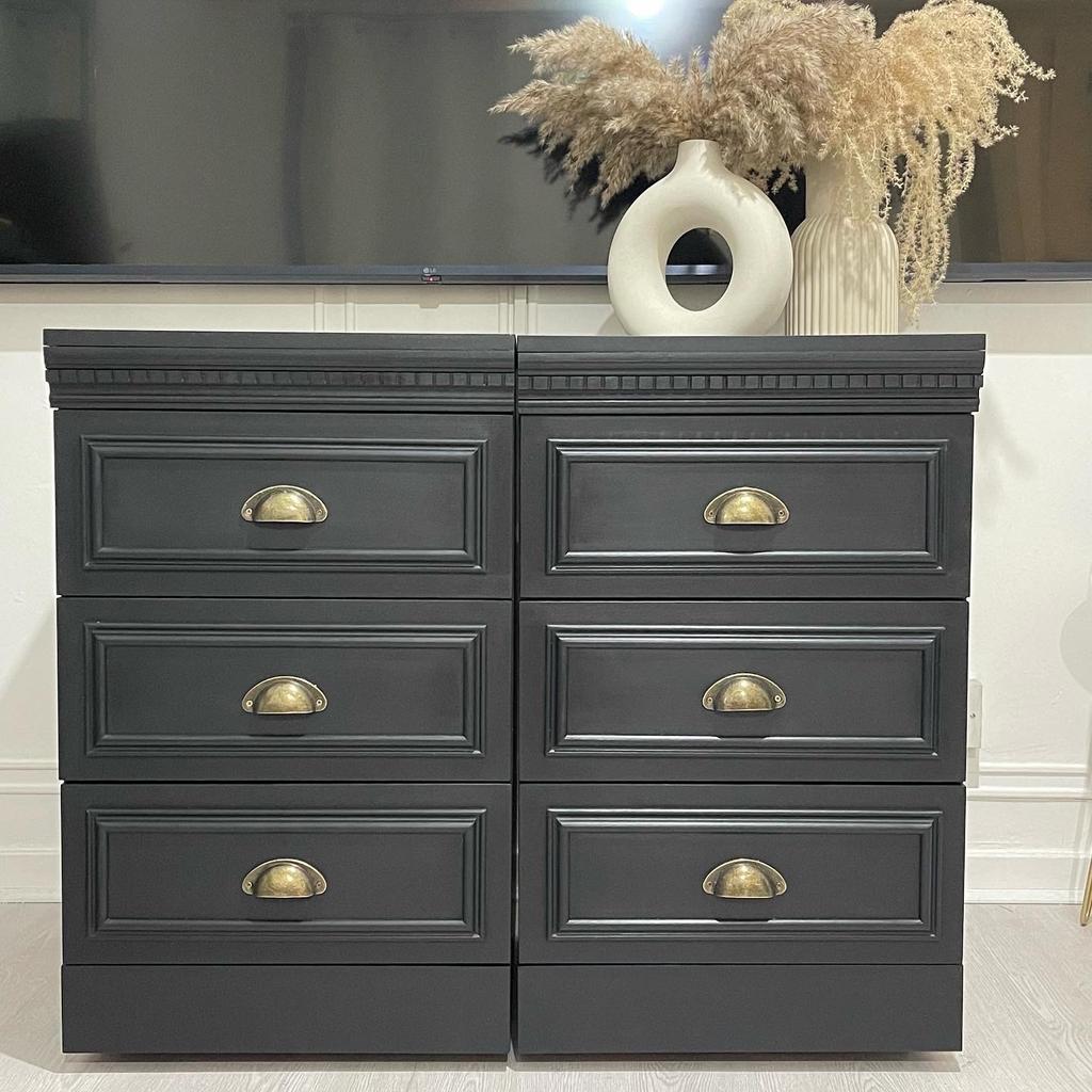 Restored Black Bedside Tables / Drawers x2 in E1 Hamlets for £120.00