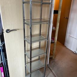 Bathroom shelving unit.
140cm x20cm x22cm.

Some minor rust on the side and one of the caps at the top is missing.

Collection NW9 COLINDALE