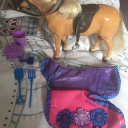 Pony with some accessories 
Good condition 
Daughter has grown out of it 
From a Pet & Smoke free Home.
Can deliver if local.
Postage cost is extra
