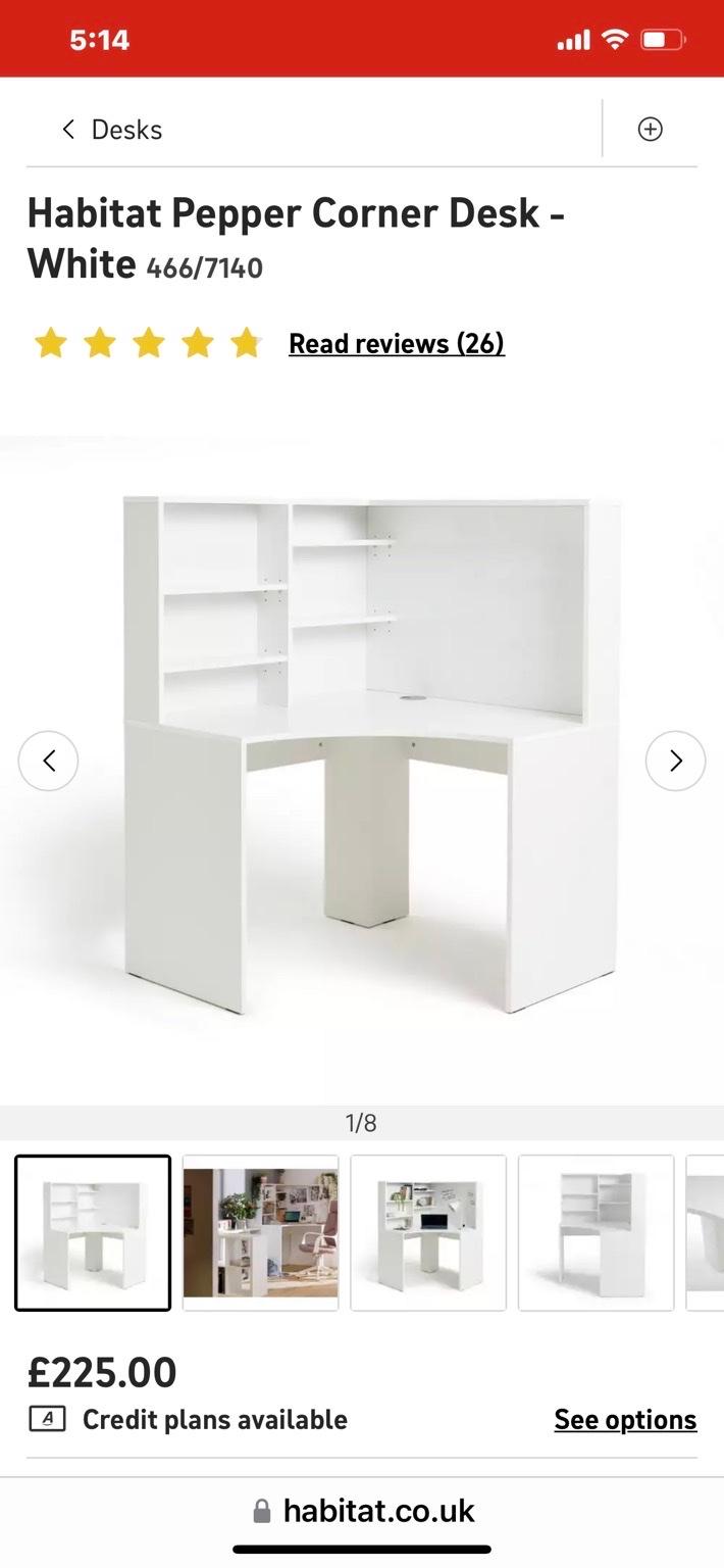 Habitat pepper corner desk in B68 Sandwell für 80,00 £ zum Verkauf ...