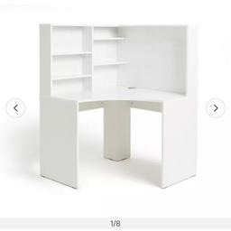 Hi I have for sale a habitat pepper white corner desk for sale, like new, will be dismantled before buyer collects, instruction manual is included, it’s easy to put together, still retails for £225 in Habitat and Argos, £80, no offers and collection only.