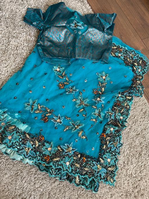 Buy & Sell North London Edmonton - N9 - Photos for Teal and copper net embroidered sari