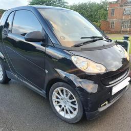 Smart fourtwo (cat s)
2010
1.0 petrol
Automatic
3 owners
only 45,628 miles
12mon
ths MOT
No warning lights or unwanted knocks or bangs
drives brilliant
engine and gear box perfect 
remote central locking
privacy glass
heated leather seats
air conditioning 
panoramic roof

excellent car for first time buyer or for a delivery driver

any inspection welcome