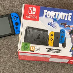 The switch console is in great condition. As pictured one of the joy cons doesn’t work and I have no idea why? Hence price. Comes with charger, tv adaptions, extra screen protector and joy con attachments. Box also included.