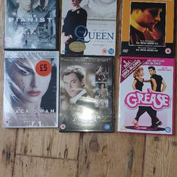 DVD of Various classic movies - such as
The Pianist, The Queen, Black Swan, Alfie, Grease, Carmen Del Padre Amaro(foreign language)