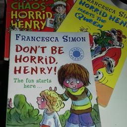 BUNDLE OF HORRID HENRY BOOKS FOR CHILD 

1 X MEETS THE QUEEN
1 X CHRISTMAS CHAOS
1 X DONT BE HORRID HENRY - EARLY READER STYLE

PLEASE SEE PHOTO