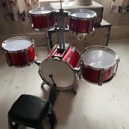 Child’s drum kit, excellent condition as only used a few times. Includes seat and sticks
