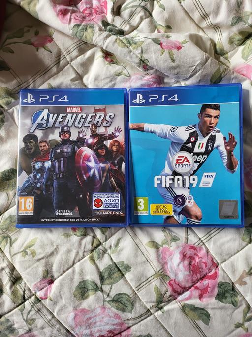 Buy & Sell Essex Thurrock - Essex - Photos for PS4 GAMES MARVEL'S AVENGERS AND FIFA