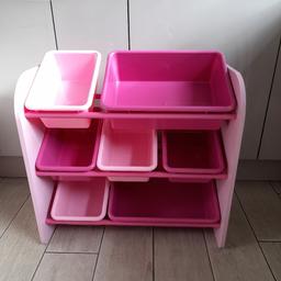 New
Next
wooden frame with plastic storage boxes
 68 cm wide 
64cm height
30cm depth