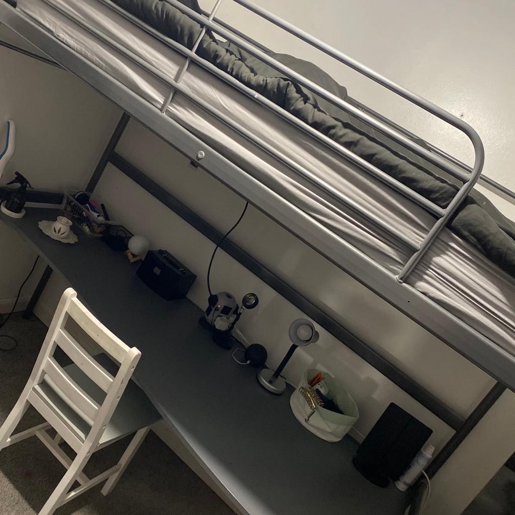 IKEA svarta loft bed/high sleeper with desk in DY2 Dudley for £100.00
