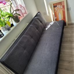 2/3 seater sofa bed turns to a single bed in good condition only bought it for temporary use and because my cousin was coming to stay for a few days.
smoke and pet free home
 £30