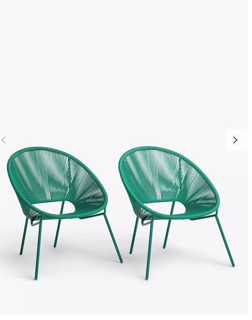 Buy & Sell West Midlands Birmingham - Photos for 2 X John Lewis salsa Garden chairs, Palm £199