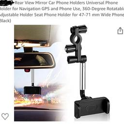 New Rear View Mirror Car Phone Holders Universal Phone never used .
Cash on collection.