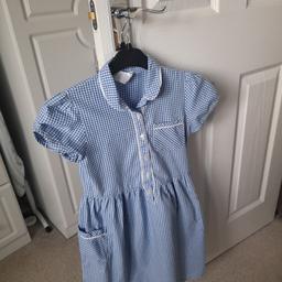 4 school dresses one pocket needs sewing on the one 8/9 tesco still plenty wear only wore  term.