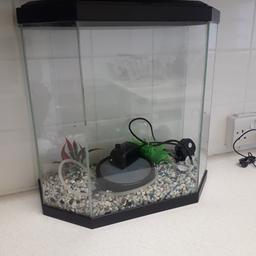 25 to 30 litre tank with plants stones air  pump all good