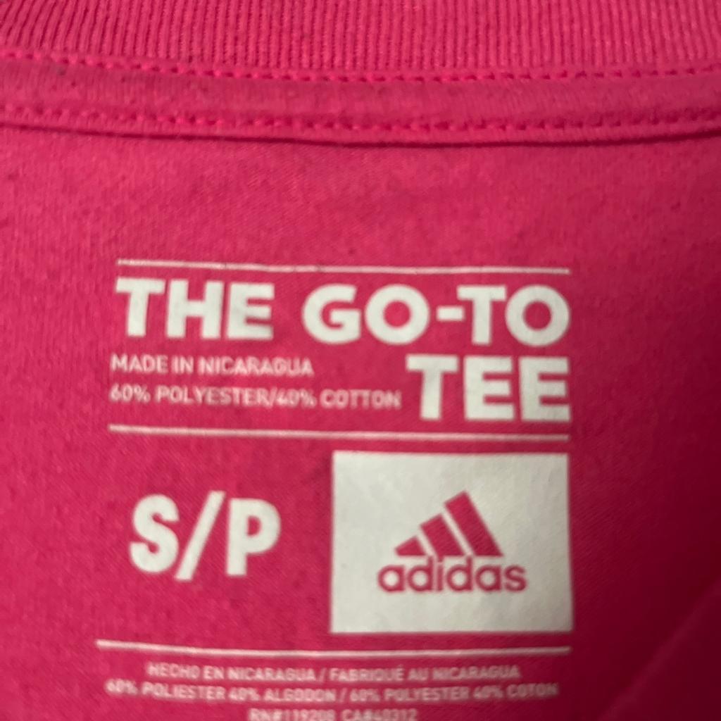 Adidas ladies tee shirt pink size small