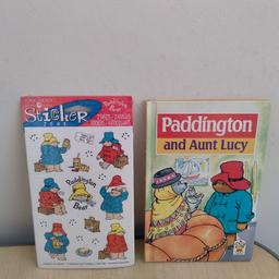 Vintage Paddington Bear Bundle.

Bundle includes:

*Vintage 1989 Paddington and Aunt Lucy hardback book  In great condition; only signs of wear is around the edges of the back book (shown in photos)

* Vintage 1998 super RARE Paddington Bear stickers by the Sticker Zone Forget Me Not American Greetings brand. Brand new and unopened. In mint condition. A great nostalgic collectable!

A beautiful bundle!

collection from Horton road Gloucester or can be posted