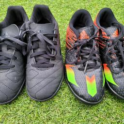 I am selling 2 pairs of Adidas turf football shoes. they were spare ones so nearly like new. sadly outgrown. both same size- junior 2.
collection from wv14 or will post. see my other items for boys.
over £20 rpp each so grab a bargain.