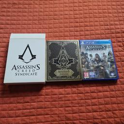 ps4 assassin's creed syndicate game with steelbook.
Check out my other items.
thanks