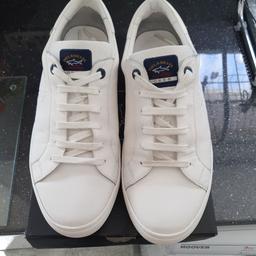 im selling a pair of paul & shark size 10 white trainers excellent condition cost £180 new £35