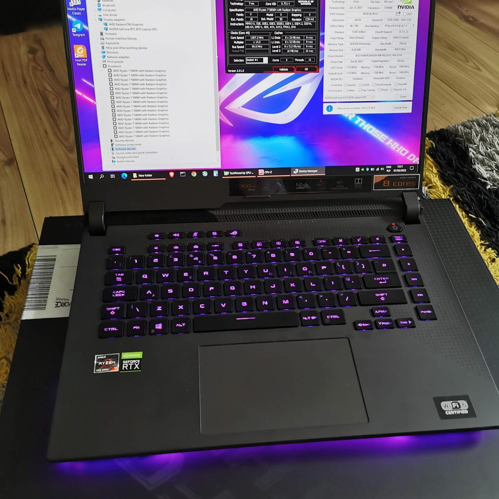 Laptop Asus ROG, R7 5800H, RTX3070, 300Hz IPS in Britwell for £990.00 ...