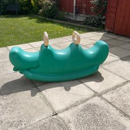 Grocroco
Toddlers seesaw
Green plastic.
Used condition. 
Plenty of life still in it.