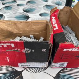 Couple of part used boxes of small collated hilti nails as pictured £20