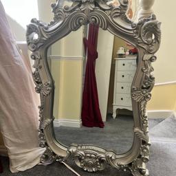 Large french , ornate style mirror . Sprayed in silver but can be re sprayed. Collection only no holding as i need the space