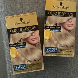 Oleo intense schwarzkopf hair dye
Silver blonde 12-00
Collection only from CV3 2TL