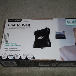 Flat to Wall TV Mount, space saving close to wall finish 30 - 63 cm