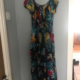 Soft stretch cotton maxi dress, can be worn on or off shoulder, size 14, check out other items huge sale